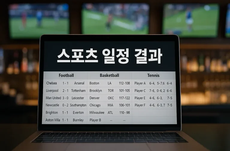 스포츠 일정결과 확인